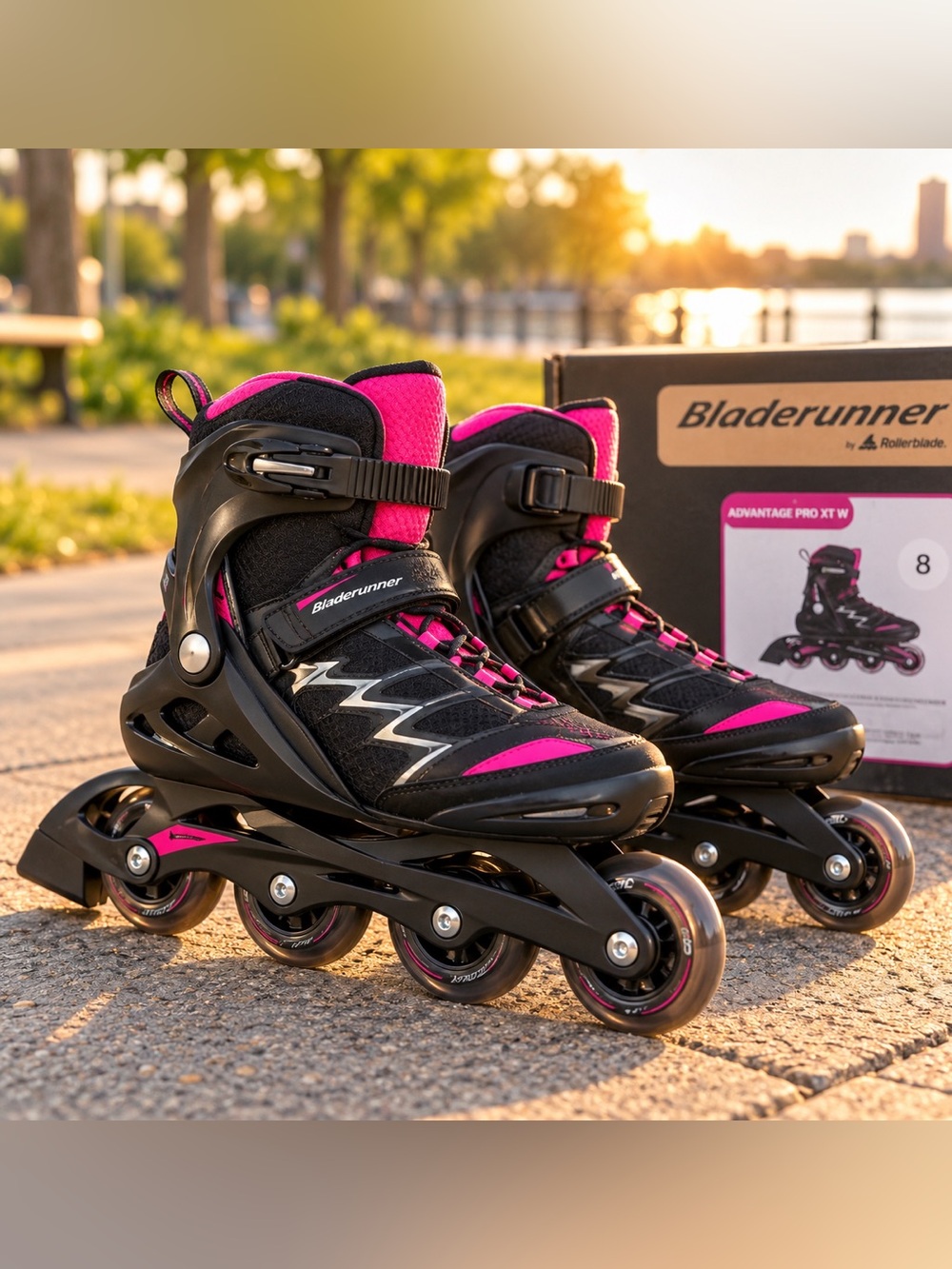 Bladerunner Advantage Pro XT W Womens Inline Skates Size 8 Black Pink